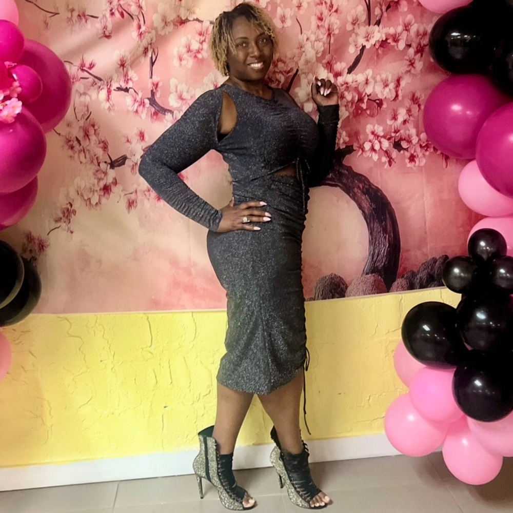 Stylish Black Cut-Out Dress